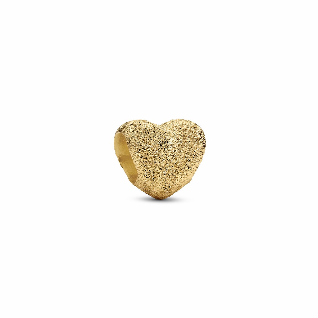 Charm Pandora Corazón Texturizado Dorado 