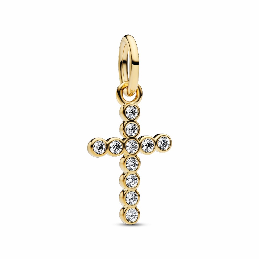 Charm Pandora Colgante Cruz Recubrimiento Oro de 14k 764063C01