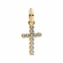 Charm Pandora Colgante Cruz Recubrimiento Oro de 14k 764063C01