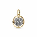 Charm Pandora Talismán Celeste Abrazo de Ángeles en Plata y Metal Dorado 764088C01