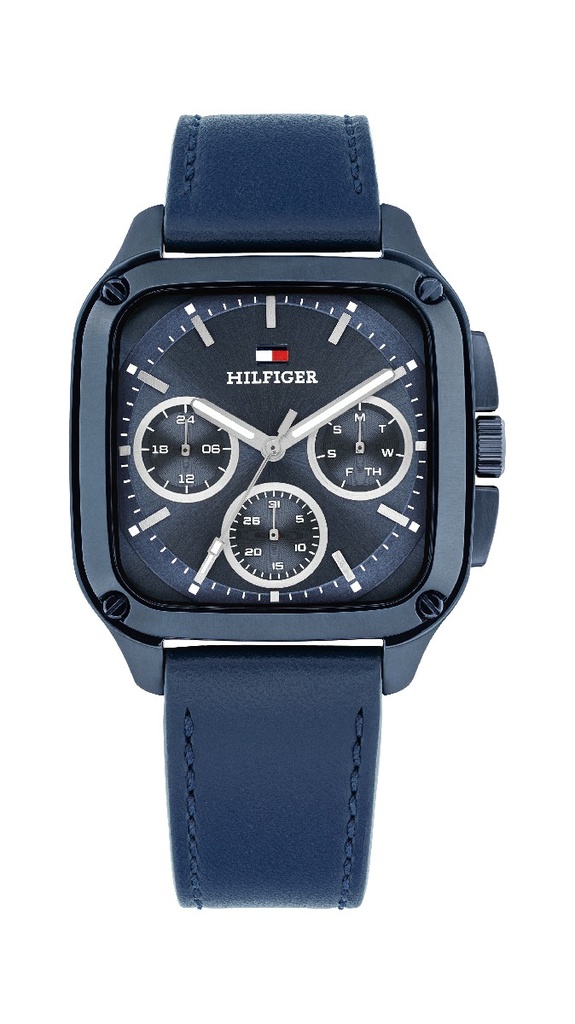 Reloj Tommy Hilfiger Hombre Caja Cuadrada Acero Azul 1792219