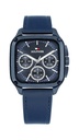 Reloj Tommy Hilfiger Hombre Caja Cuadrada Acero Azul 1792219