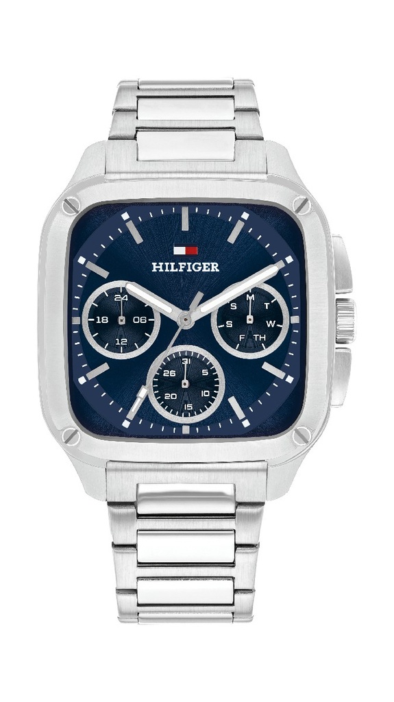 Reloj Tommy Hilfiger Hombre Herald Plateado y Azul Multifunción 1792222