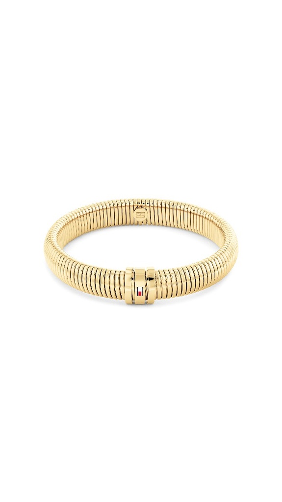 Pulsera Tommy Hilfiger Elastica Acero Inox. Dorado Mujer 2780995