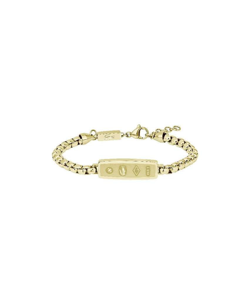 Pulsera Lacoste District Acero Inox. Dorada Hombre 2040539