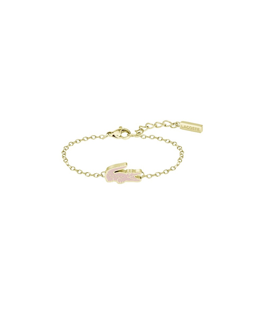 Pulsera Lacoste Cutie Croc Acero Dorado Kids 2040530