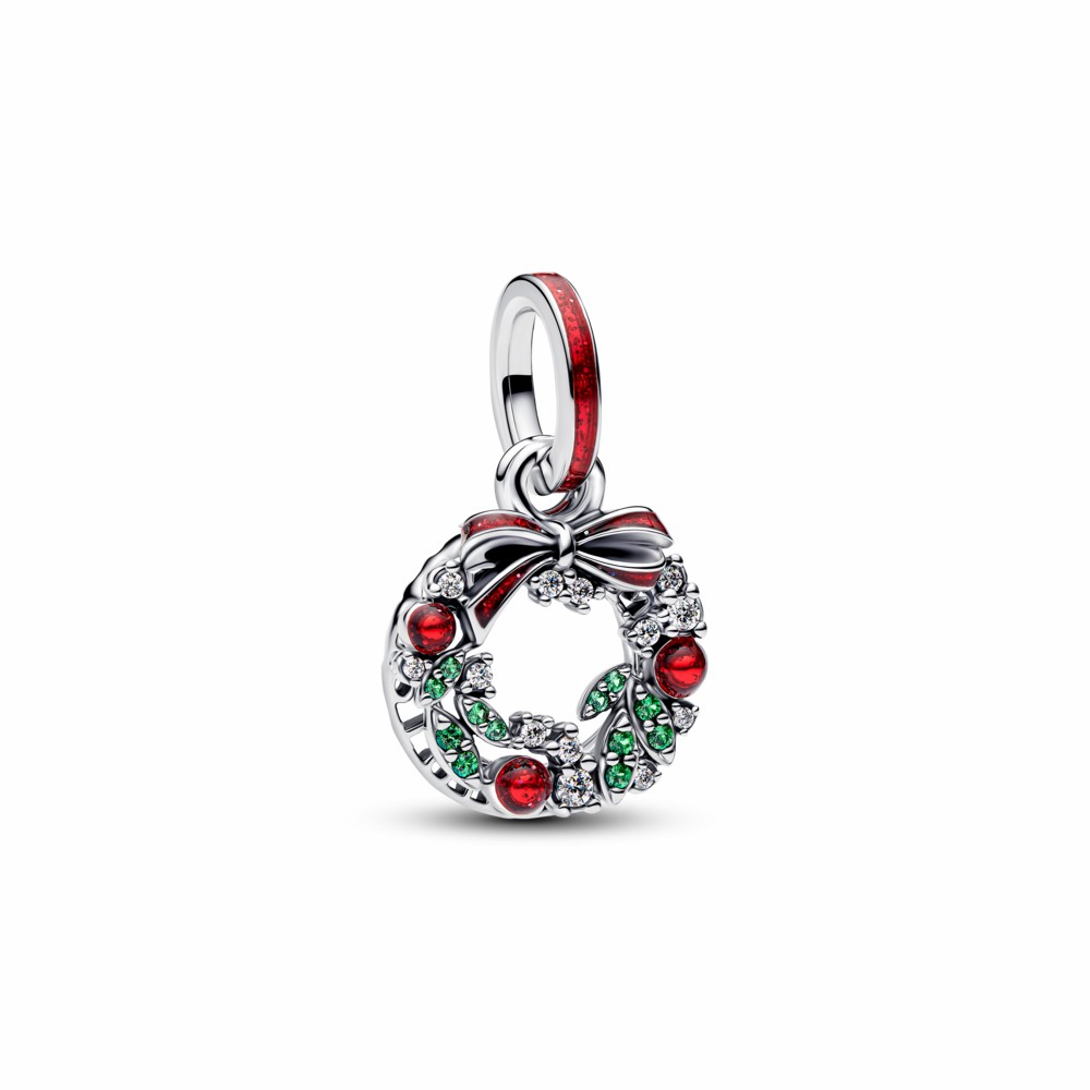 Charm Pandora Colgante Doble Corona Navideña 794238C01