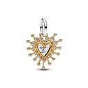 Charm Pandora Colgante Doble Corazón Radiante 764141C01