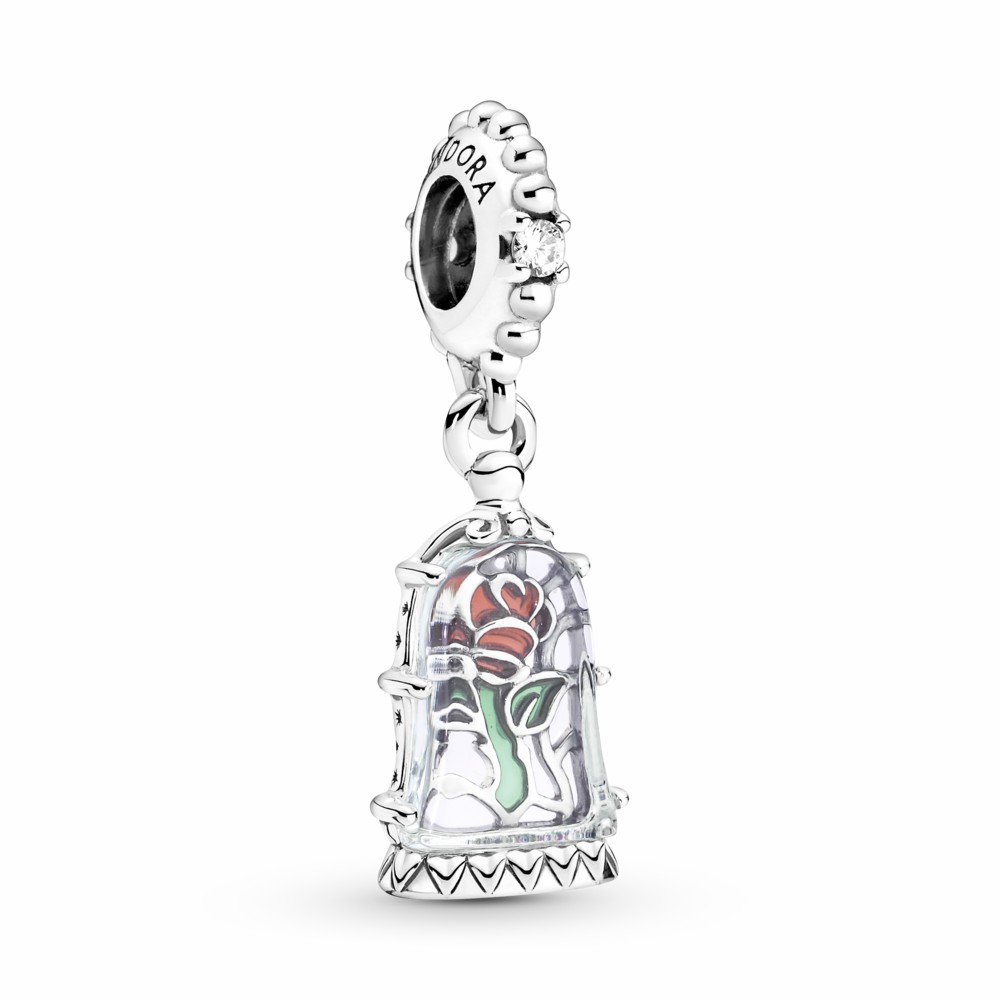 Charm Pandora Colgante Rosa Encantada de La Bella y la Bestia Disney790024C01