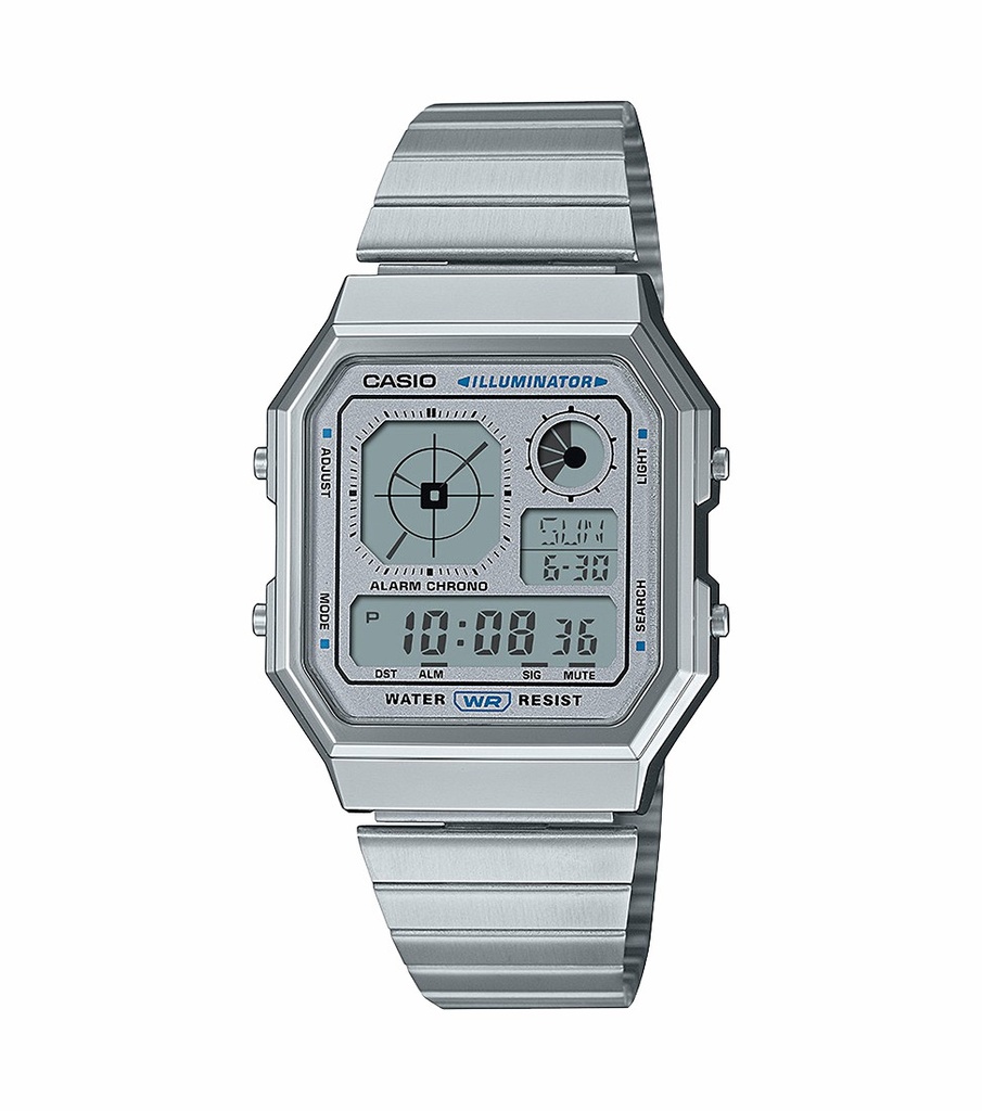 Reloj Casio New Analogue Unixex Acero Model A130WE-7AEF 