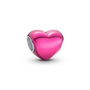 Charm Corazón Metálico Rosa 793337C03