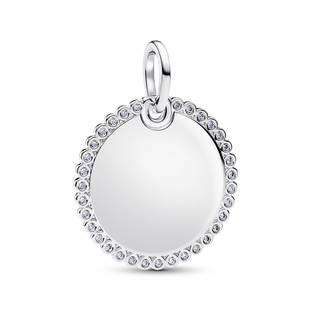 Colgante Pandora Etiqueta Redonda Grabable 394007C01