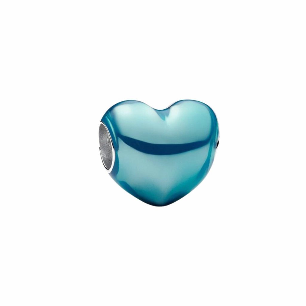 Charm Pandora Corazón Metálico Azul Cielo 793337C06