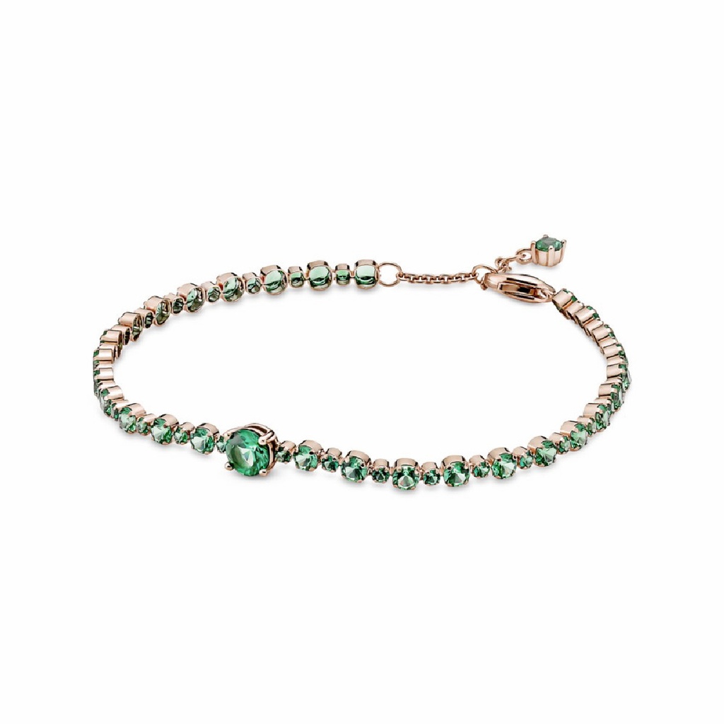 Pulsera Pandora Rose Pavé Brillante Verde 580044C01