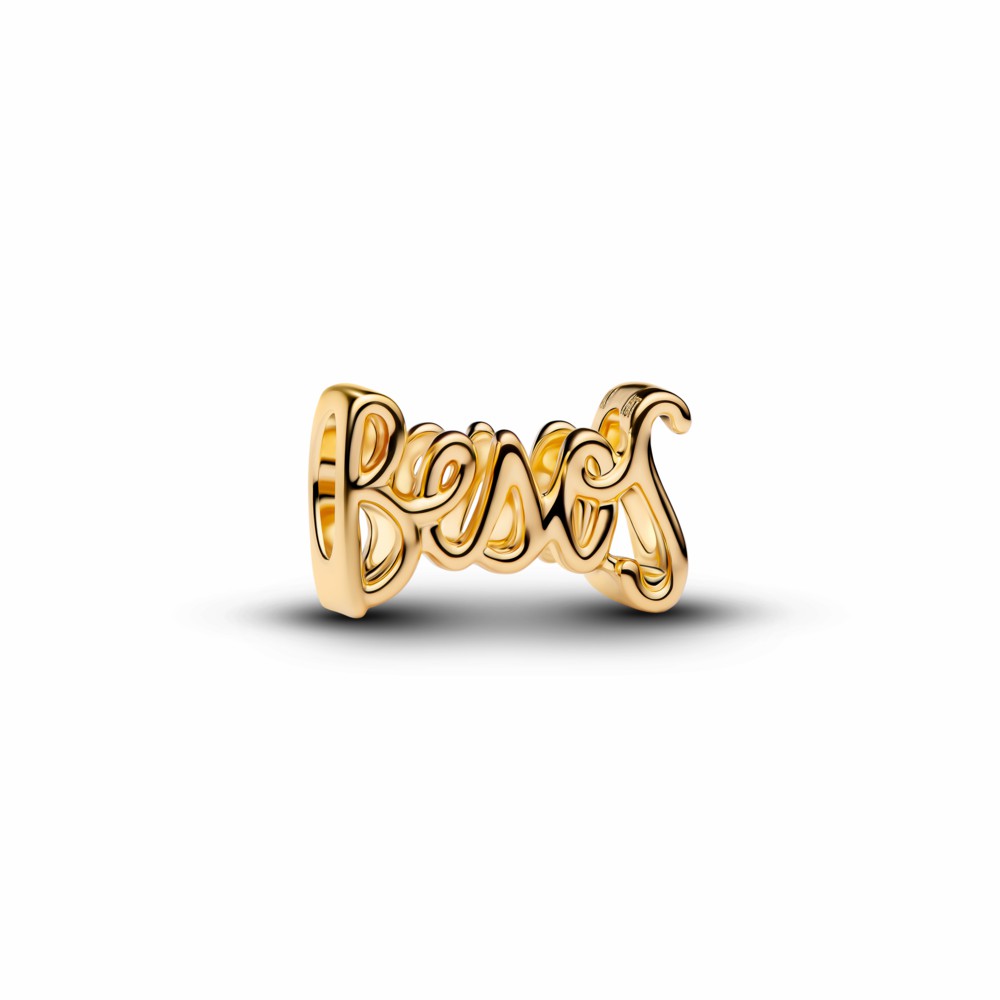 Charm Pandora Besos Escrito a Mano Dorado 764422C00