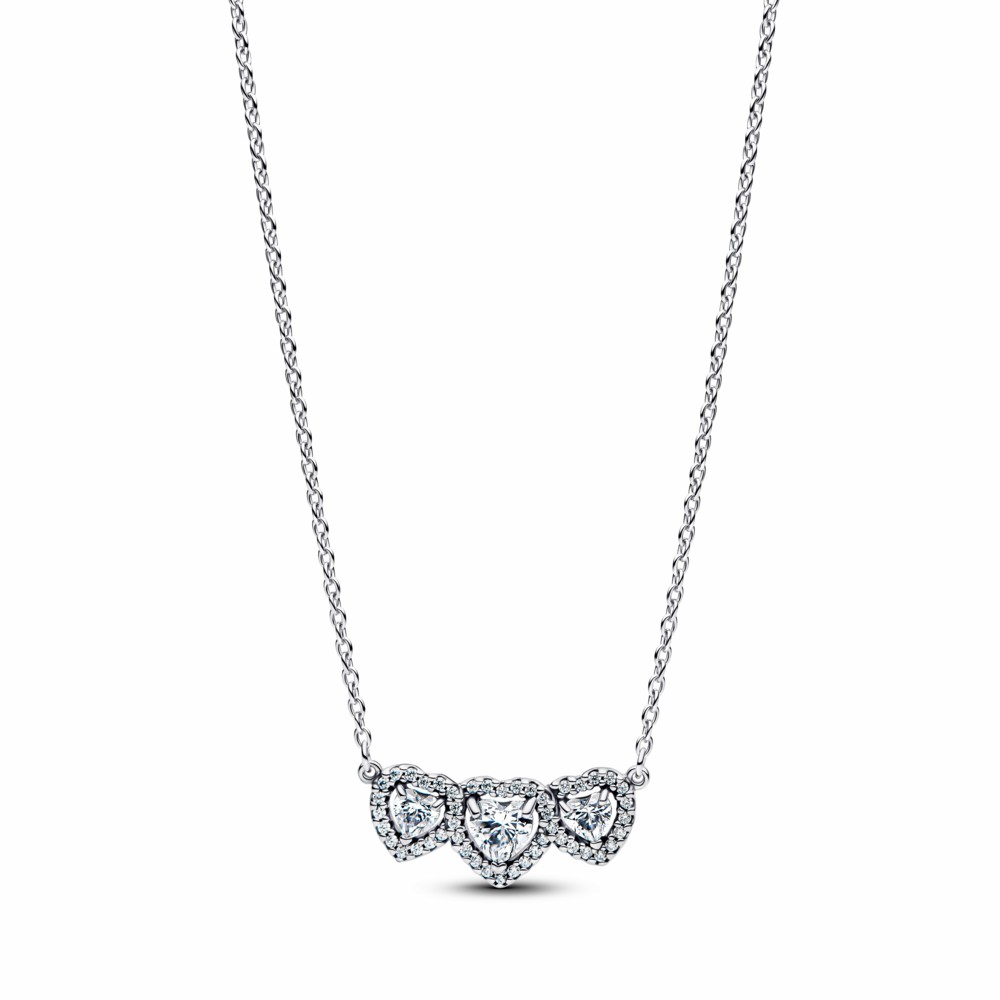 Collares Pandora Triple Halo Corazón Plata 394412C01-45