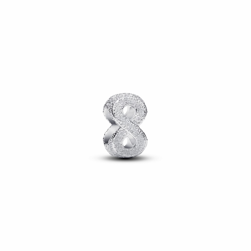 Charm Pandora Mini Símbolo Infinito Textura Plata 794523C00