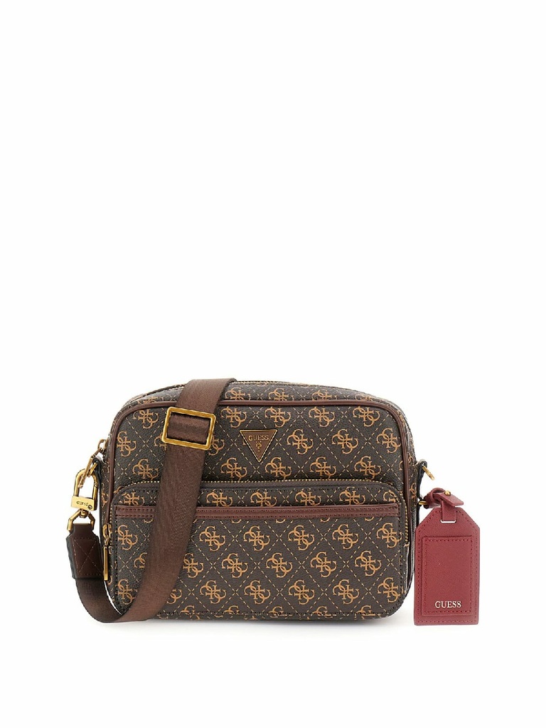 Bolso Guess Mini Bandolera Milano Logotipo 4G Marrón HMMILOP5422-BNH