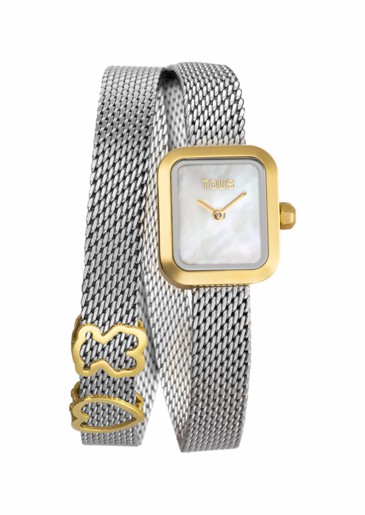 Reloj Tous Icon Time Embraced Charms Analógico Acero y Esera Nácar 3000150400