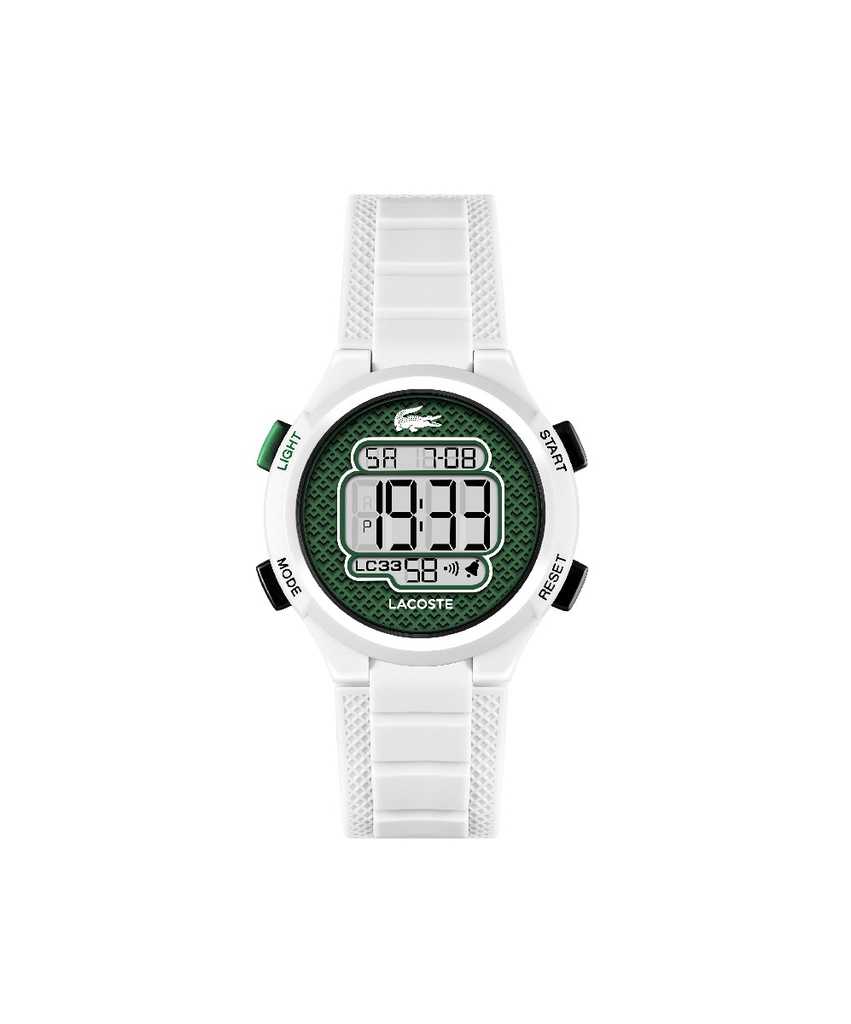 Reloj Lacoste LC33 Digital Niño Silicona Blanco y Verde 2030064