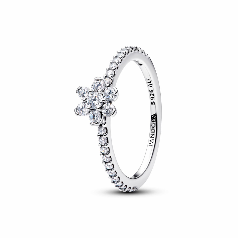 Anillo Pandora Flor Brillante Plata 194499C01