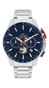 Reloj Tommy Hilfiger Bank Plateado y Azul Cronógrafo Hombre 1792261