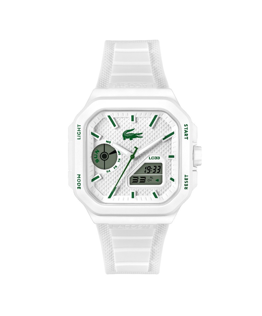 Reloj Lacoste Hombre LC33 Analógico-Digital Silicona Blanco 2011506