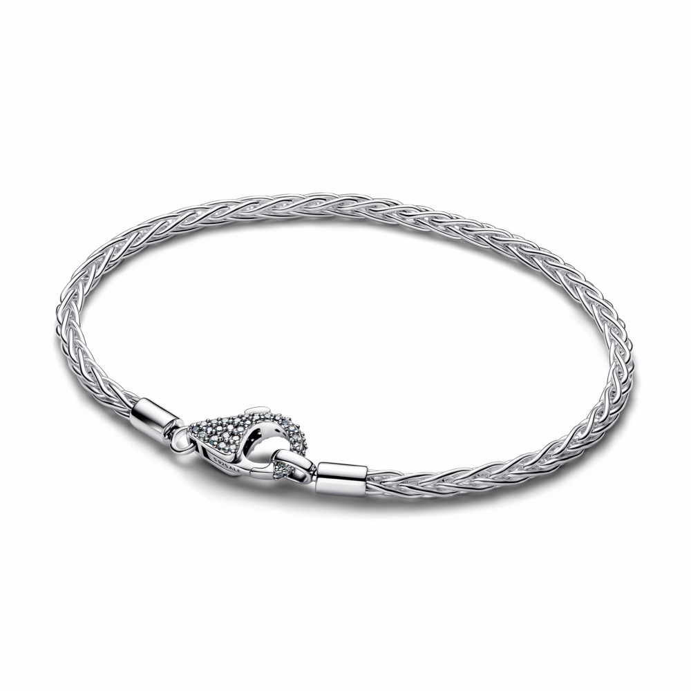Pulsera Pandora Cadena Espiga Cierre Pave 594462C01