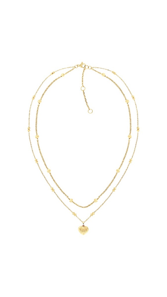 Collar Tommy Hilfiger Doble de Acero Dorado 2781010