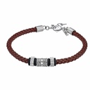 Pulsera Lotus Style Men Basic Acero Inoxidable y Piel Marrón Hombre LS2549-2/2