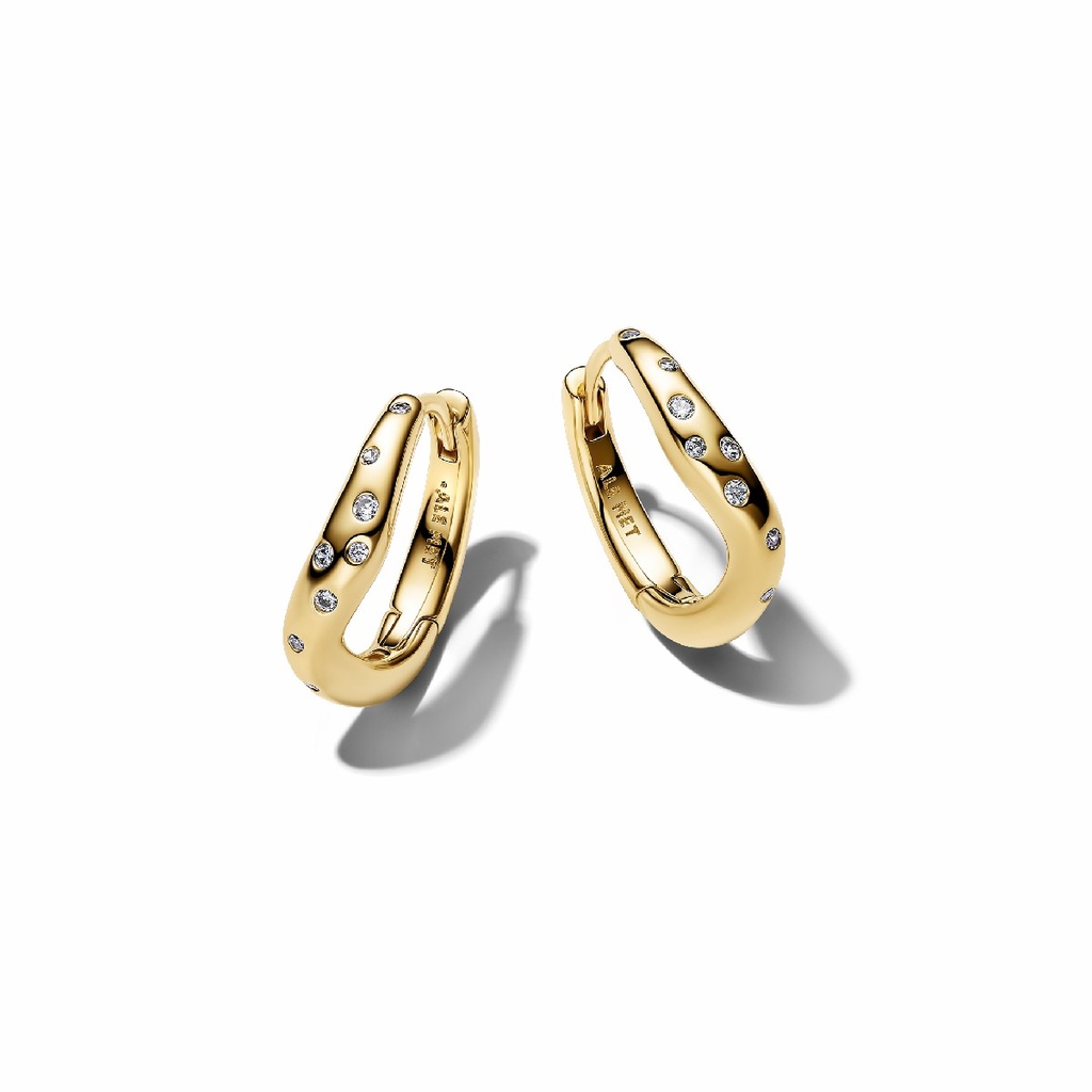 Pendientes Pandora de Aro Forma Orgánica con Gemas Engastadas 264663C01