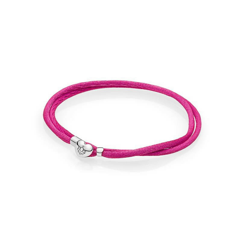 Pulsera Pandora Moments en Cordón Rosa para Charms