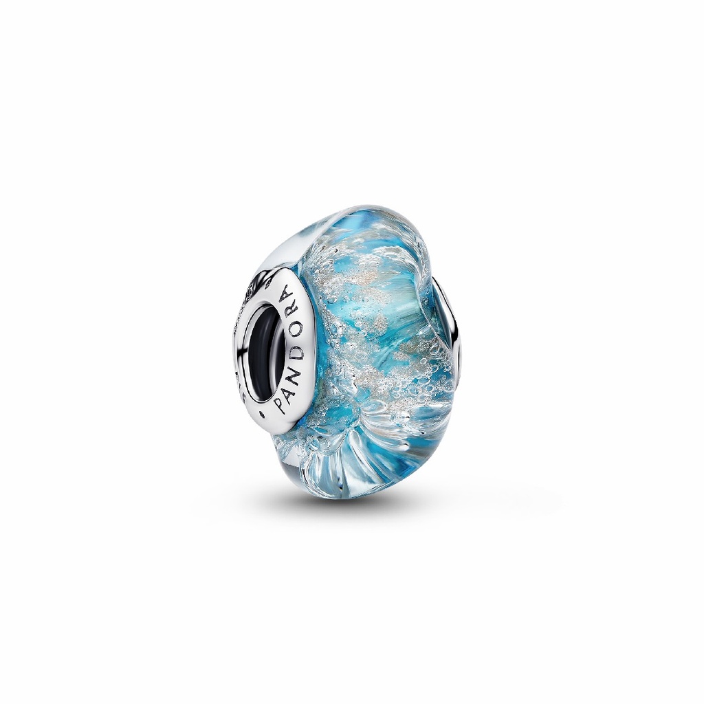 Charm Pandora Cristal de Murano Turquesa y Brillante 794701C01