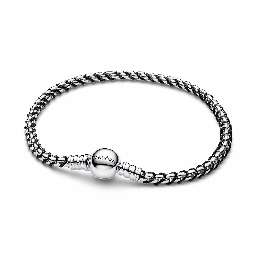 Pulsera Pandora Cadena Caja Cordón Negro 593816C02