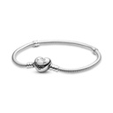 Pulsera Pandora Moments Cierre Corazón Cadena de Serpiente 594594C00