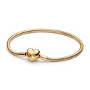 Pulsera Pandora Cadena Serpiente Cierre Corazón Moments Dorada 563050C00-18