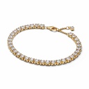 Pulsera Pandora Tenis Ancha Brillante Dorada 563539C01