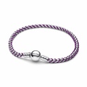 Pulsera Pandorea Cadena Caja Cordón Morado 593816C03