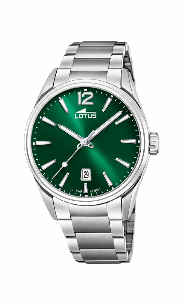 Reloj Lotus Minimalist Hombre Acero y Esfera Verde 18692/4