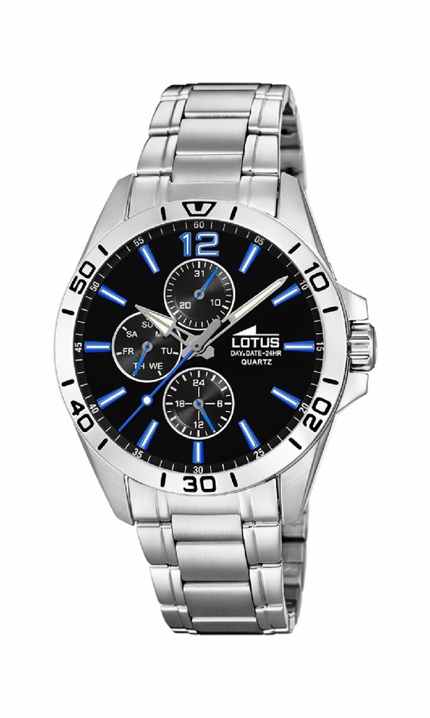 Reloj Lotus Multifunction Hombre Acero Esfera Negra 18812/4