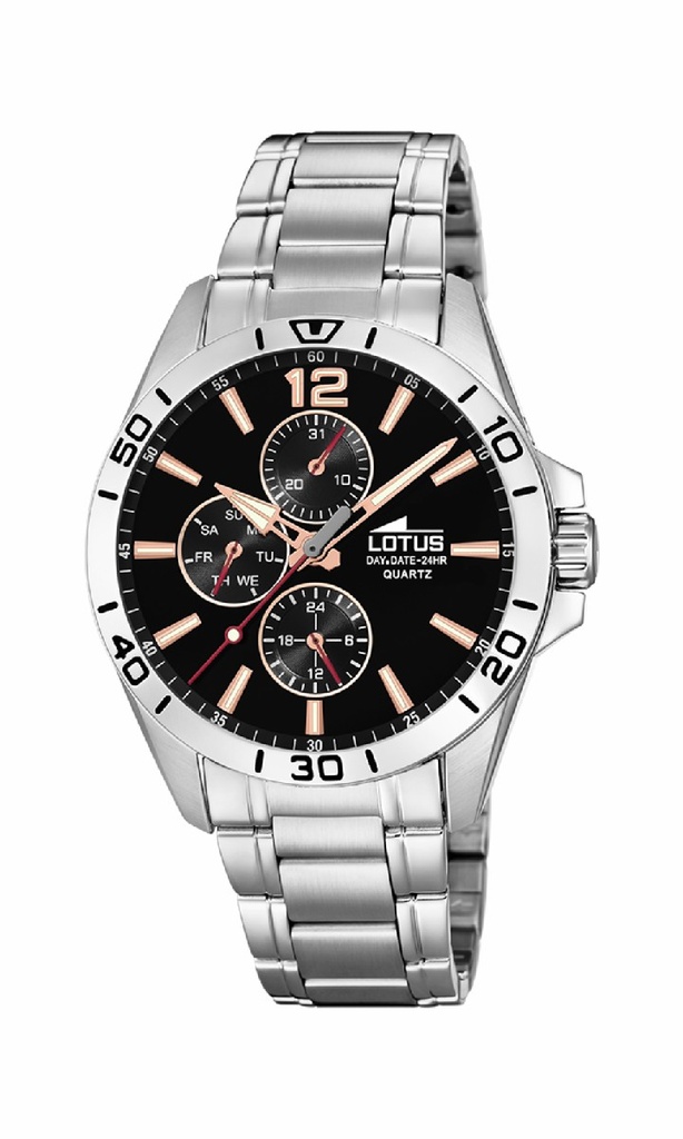 Reloj Lotus Multifunction Acero Esfera Negra 18812/6
