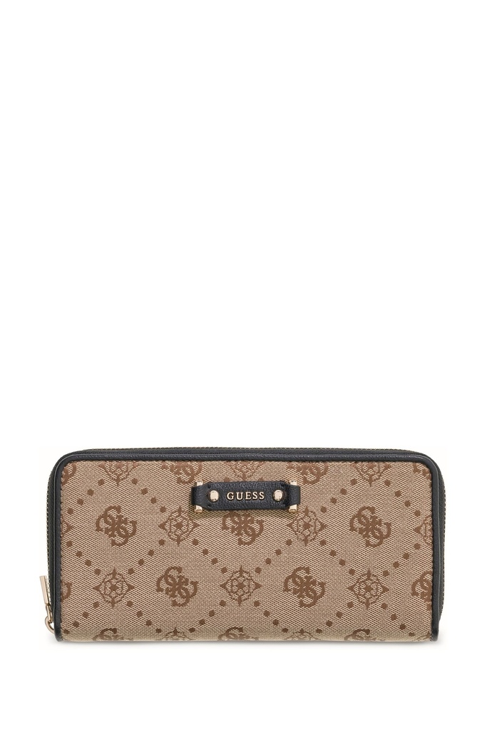 Cartera Guess Dorothy Large Zip Around negra SWJP2231146-LEK