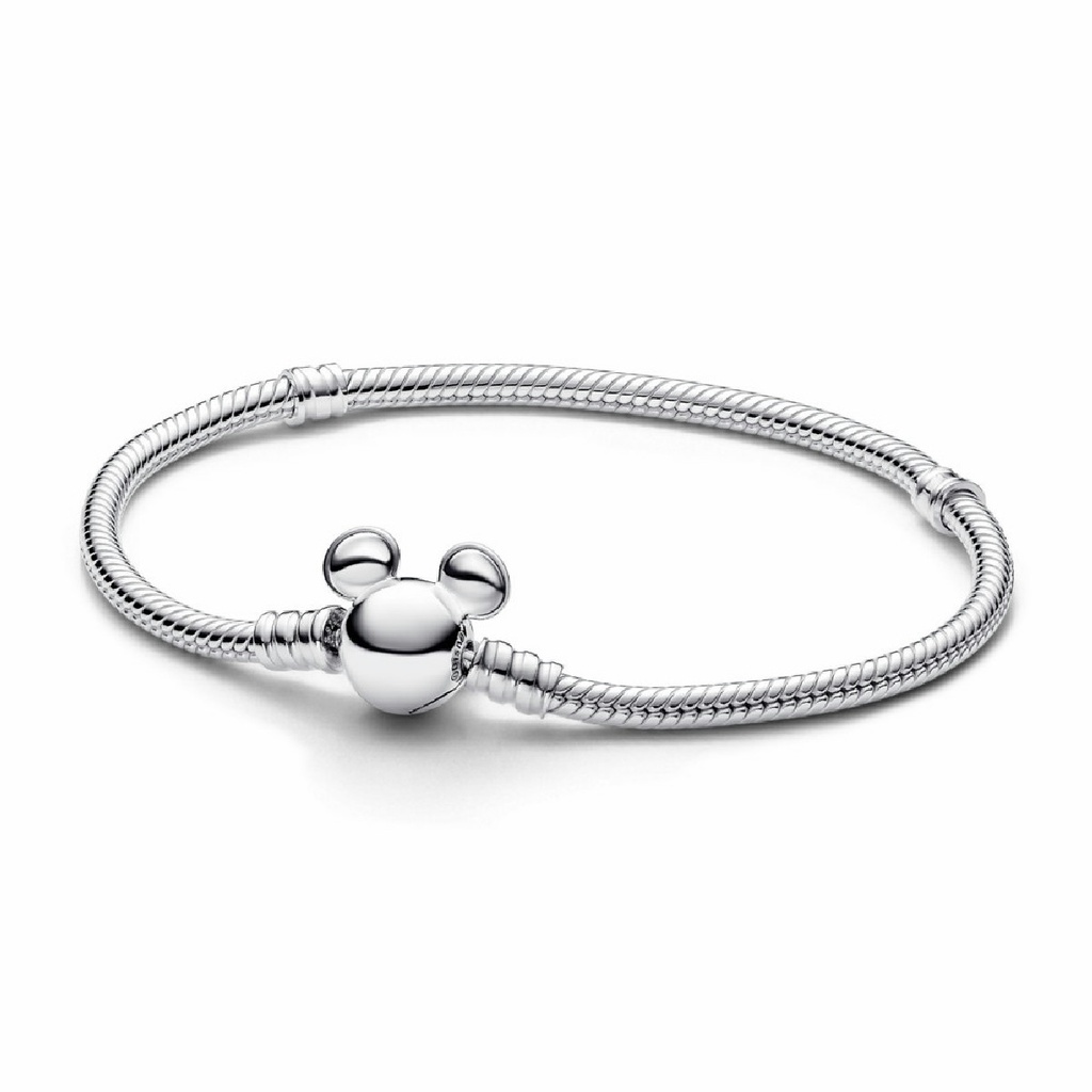 Pulsera Pandora Moments Cadena Serpiente con Cierre Mickey Mouse de Disney