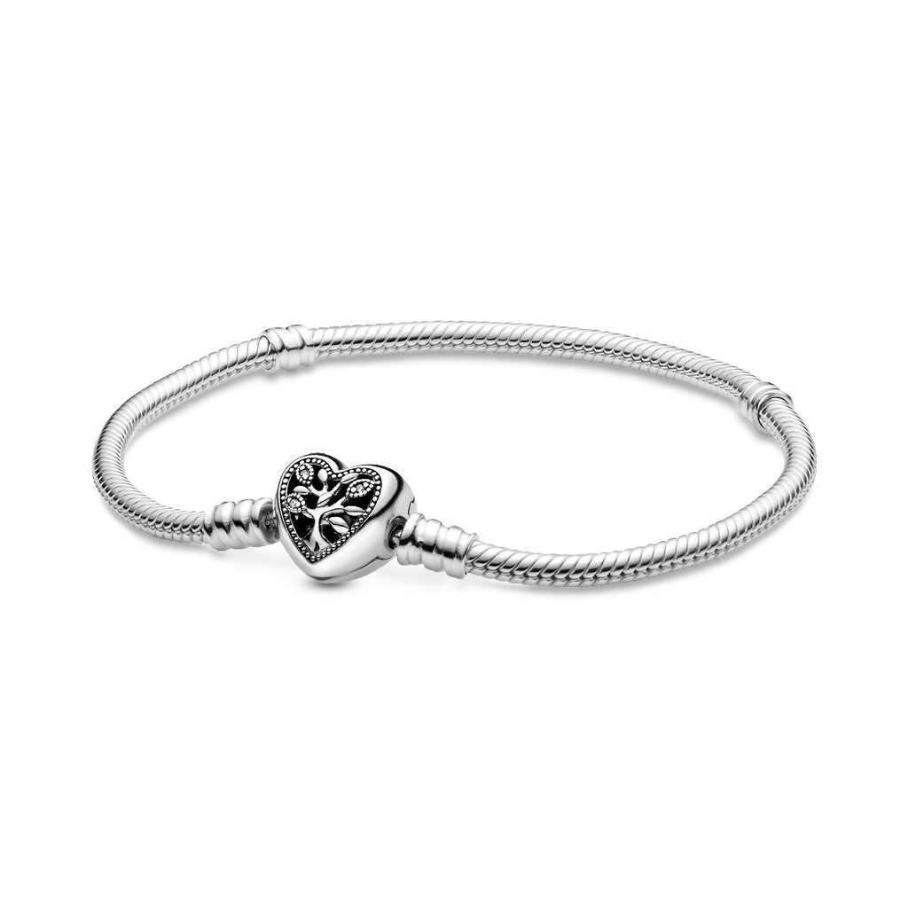 Pulsera Pandora Cadena Serpiente Cierre Corazón Árbol Genealógico
