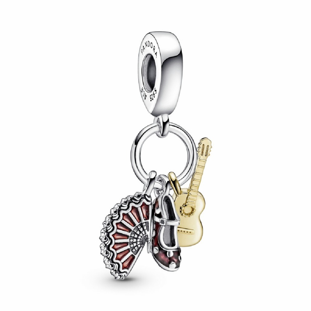 Charm  Pandora Colgante Guitarra Española, Zapato Flamenco y Abanico 760765C01