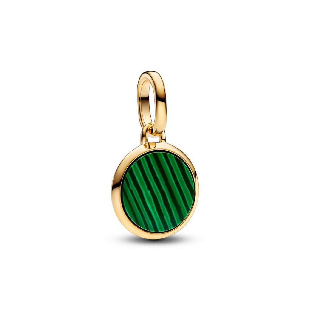 Charm Pandora ME Shine Mini Medallón Grabable Verde 763389C01