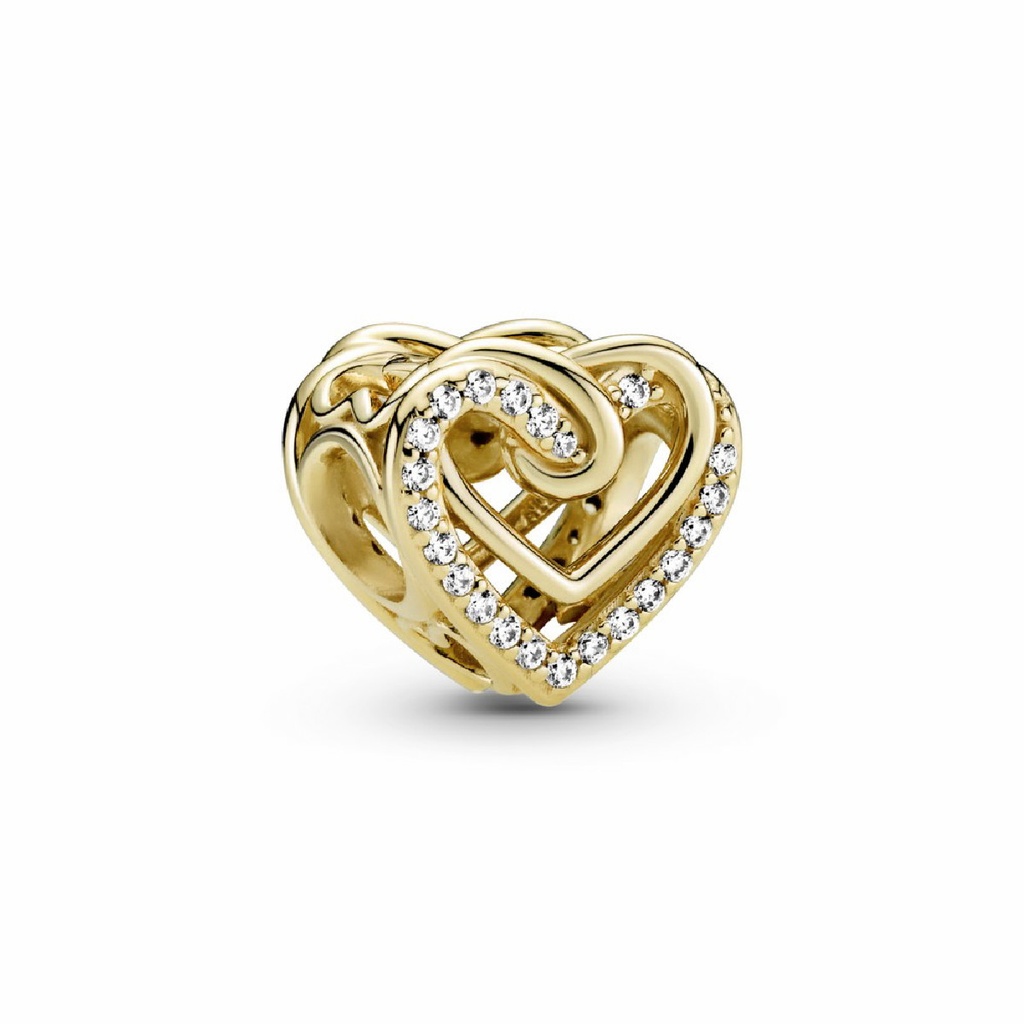Charm Pandora Shine Corazones Entrelazados Brillantes