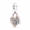 Charm  Pandora Colgante Candado y Corazón Rose 780087C01