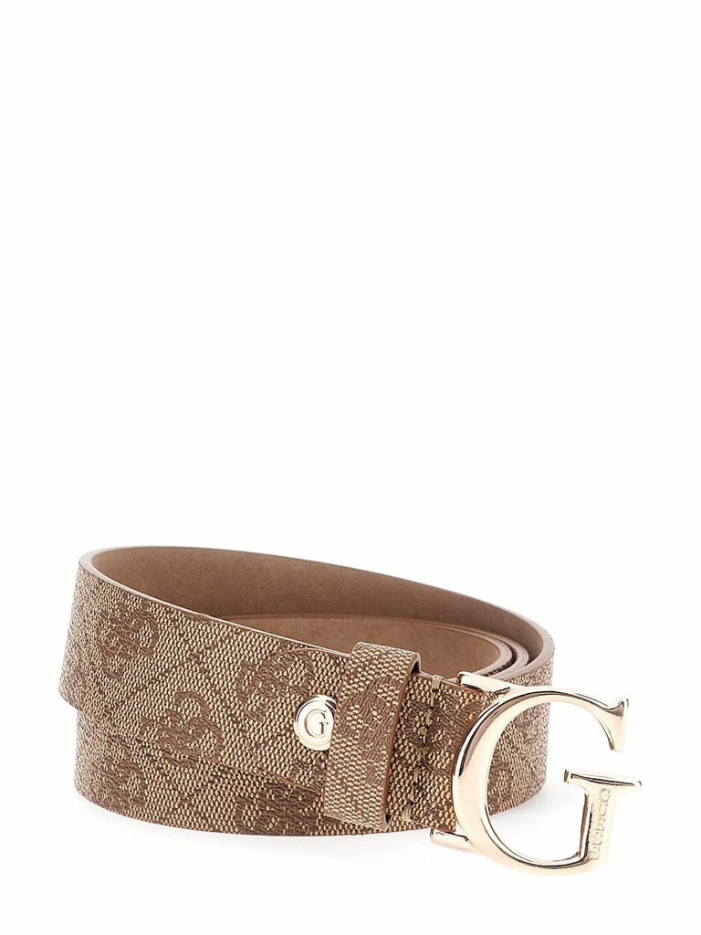 Cinturón Guess Vikky Mujer con logotipo 4G Beige