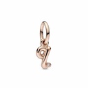 Charm Colgante Pandora rose Letra Minúscula q del Alfabeto 782476C01